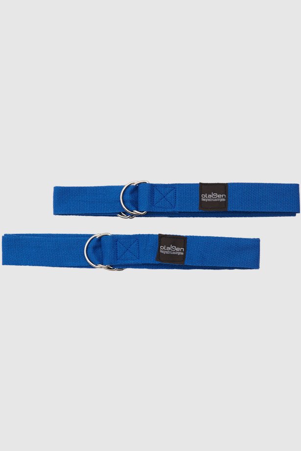 Blue yoga strap equipment for stretching and flexibility - OW-0157-UEQ-BL - Image 4.