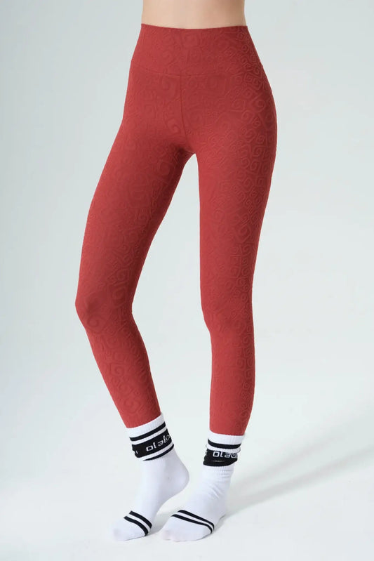Déese Fleur 3D Leggings - Merlot - Olaben