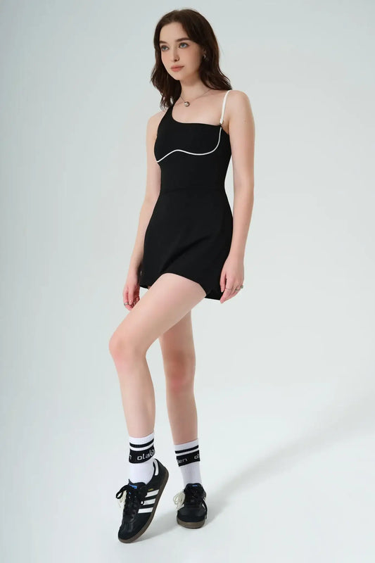 Alina Streamlined Dress - Black - Olaben