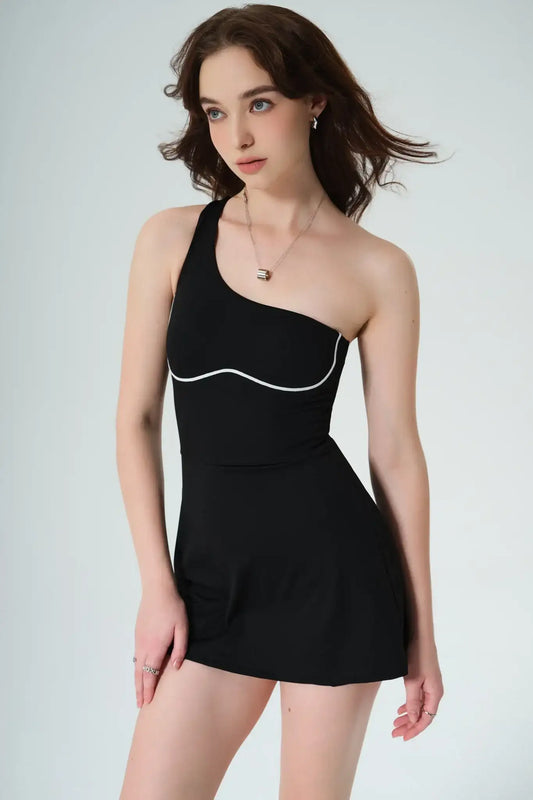 Alina Streamlined Dress - Black - Olaben