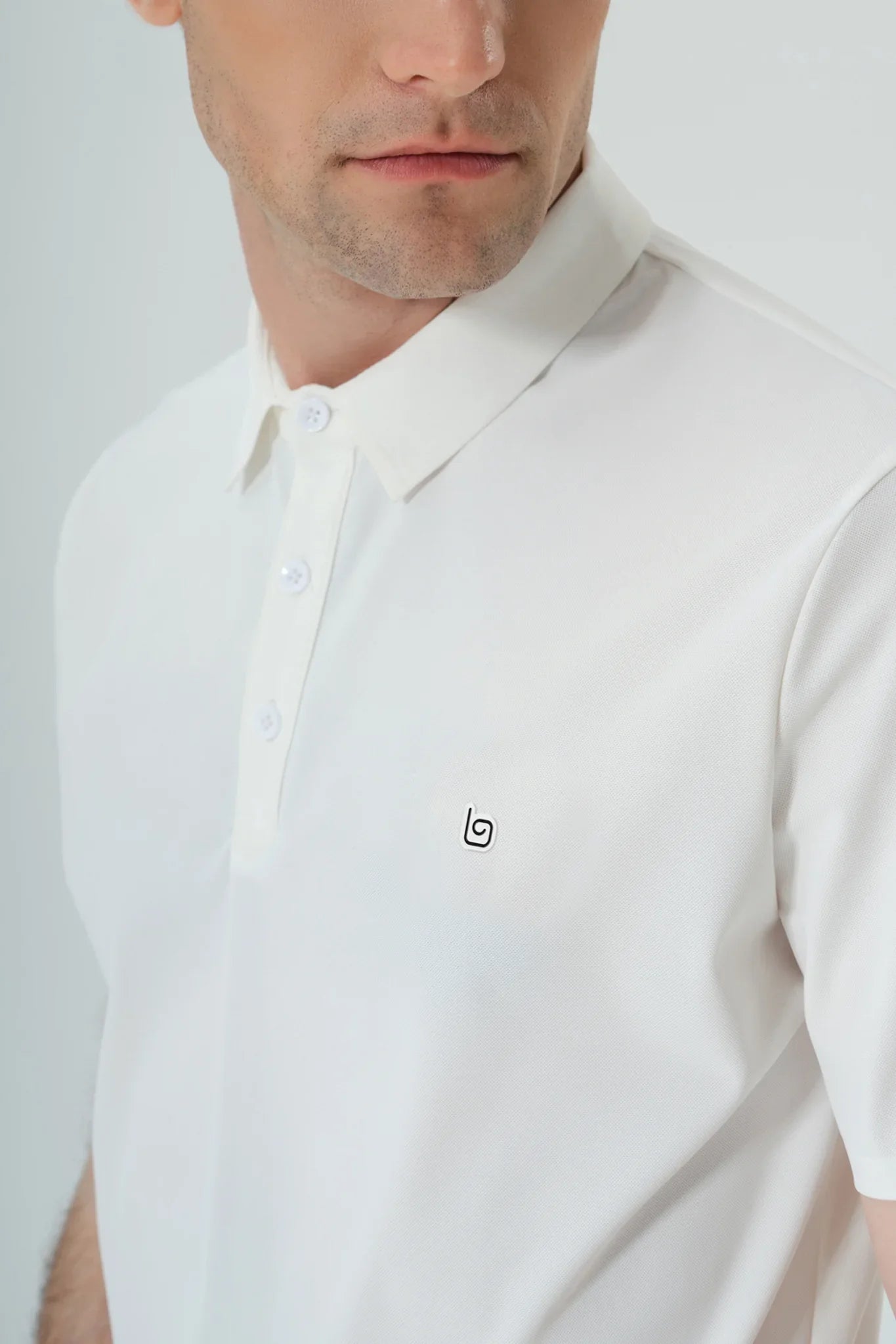 Racquet Club Polo Shirt - Brilliant White - Olaben - Mens Short Sleeve