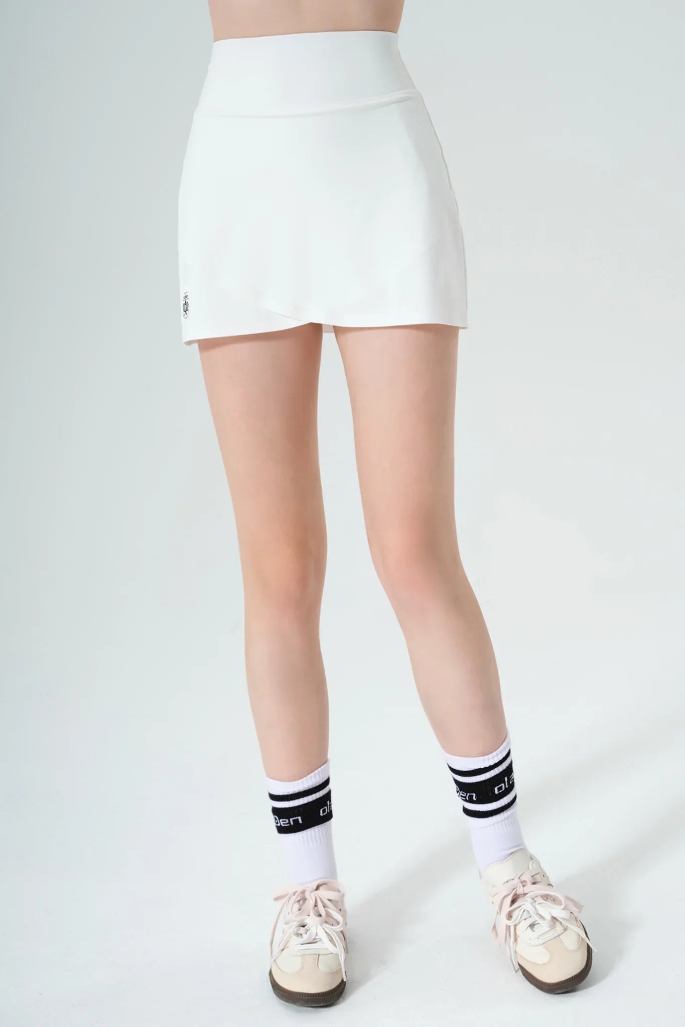 Racquet Crossover Skirt - White - Olaben - Womens Skirt
