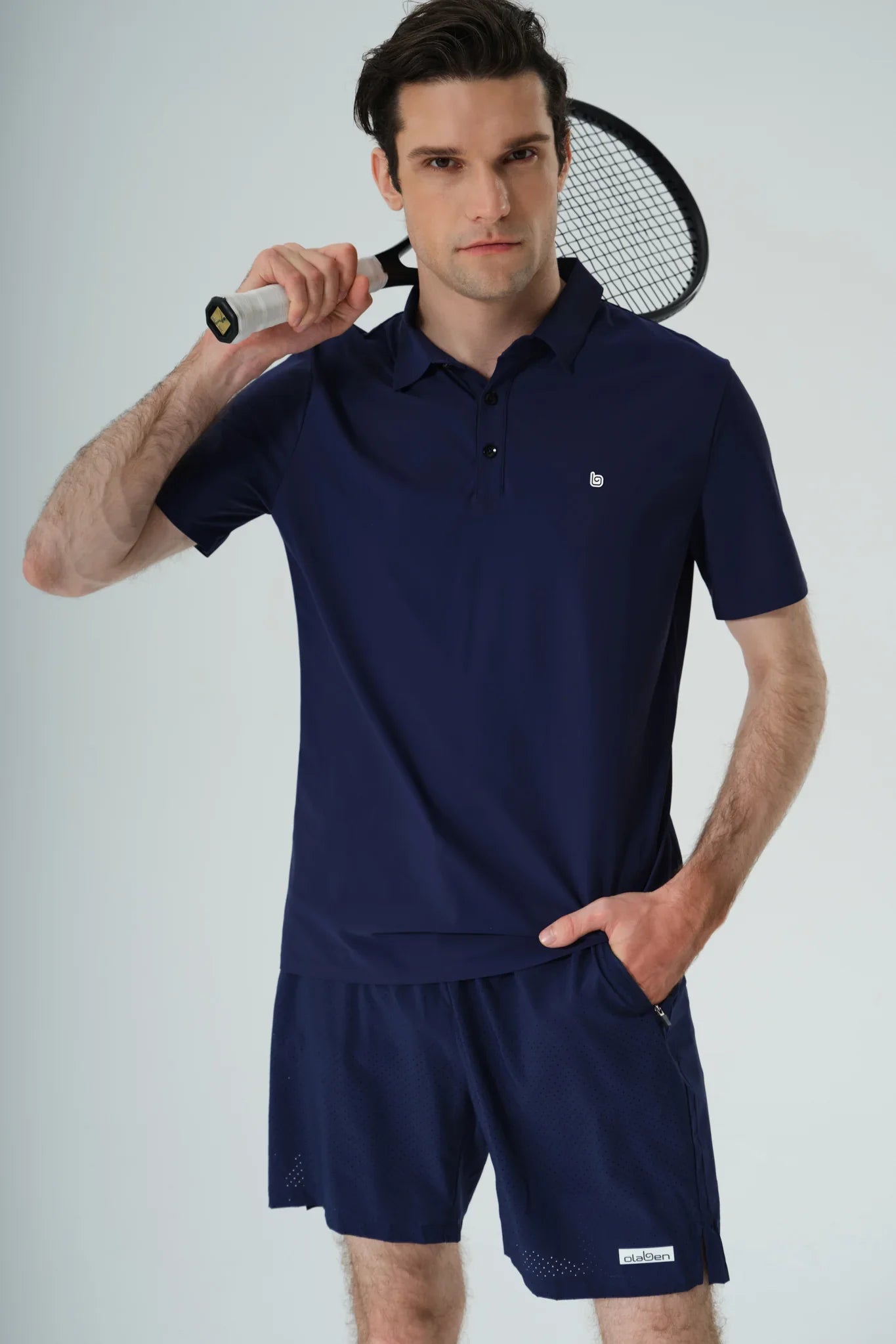 Racquet Club Polo Shirt - Night Sky - Olaben - Mens Short Sleeve