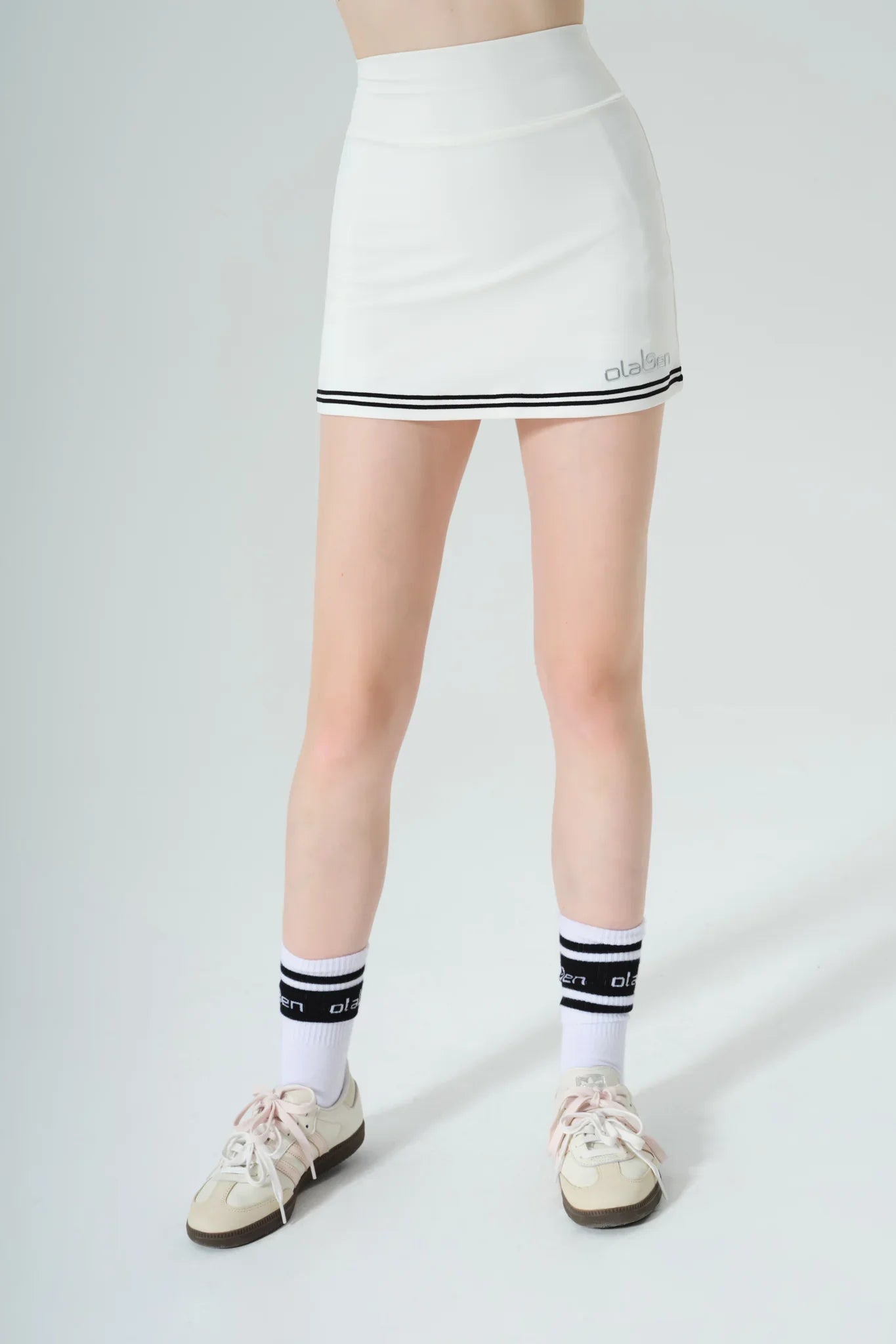 Electric A line Skirt - White - Olaben - Womens Skirt