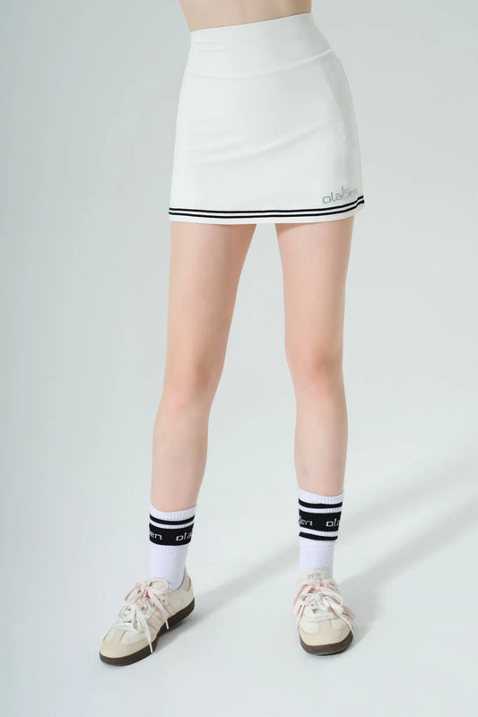 Electric A line Skirt - White - Olaben - Womens Skirt