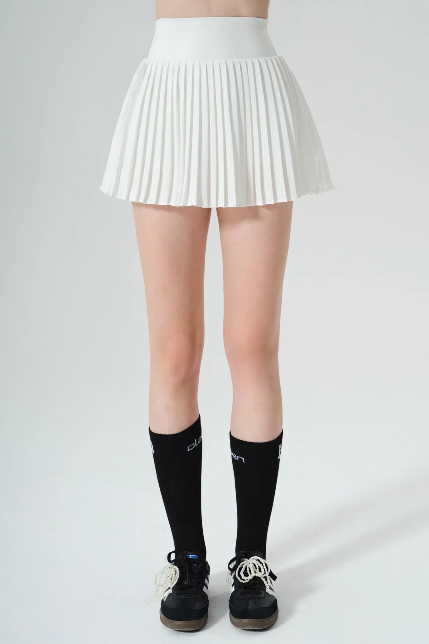 Elite Pleated Skirt - White - Olaben - Womens Skirt