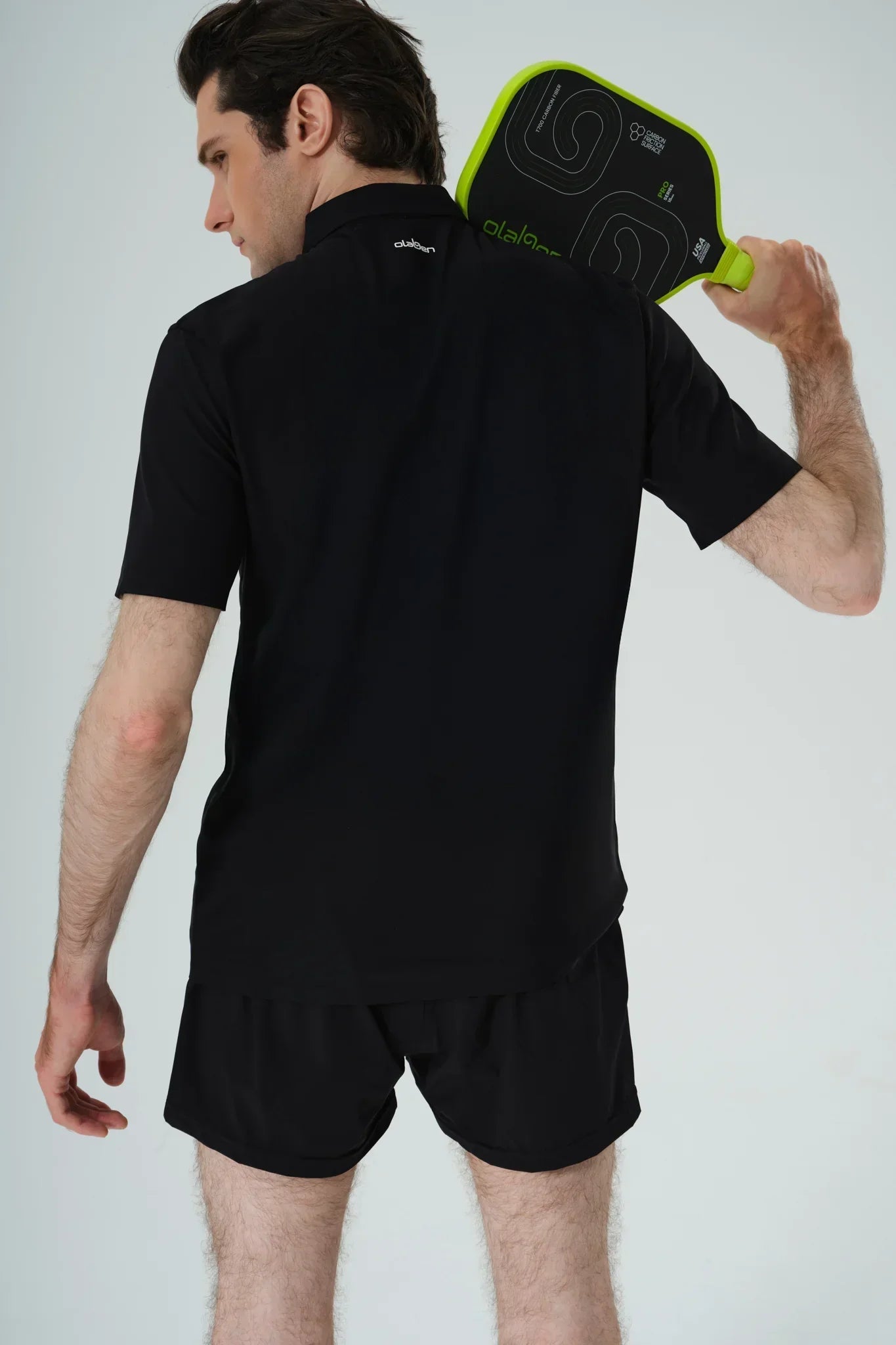 Racquet Club Polo Shirt & Verney 5'' Adapt Running Short - Black - Olaben - Bundle