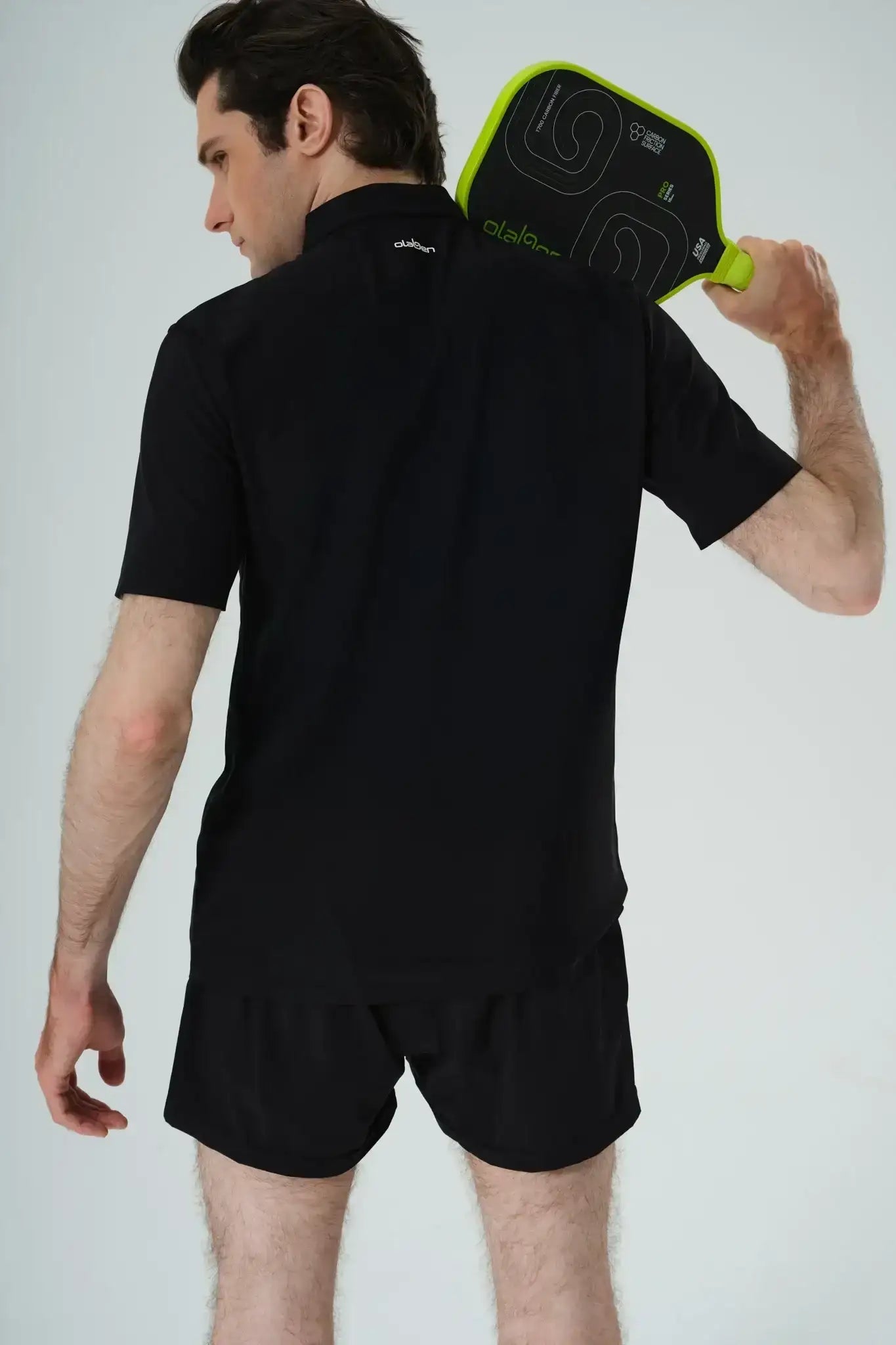 Racquet Club Polo Shirt & Verney 5'' Adapt Running Short - Black - Olaben