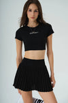 All Day Short Sleeve Crop - Black - Olaben - Womens Short Sleeve