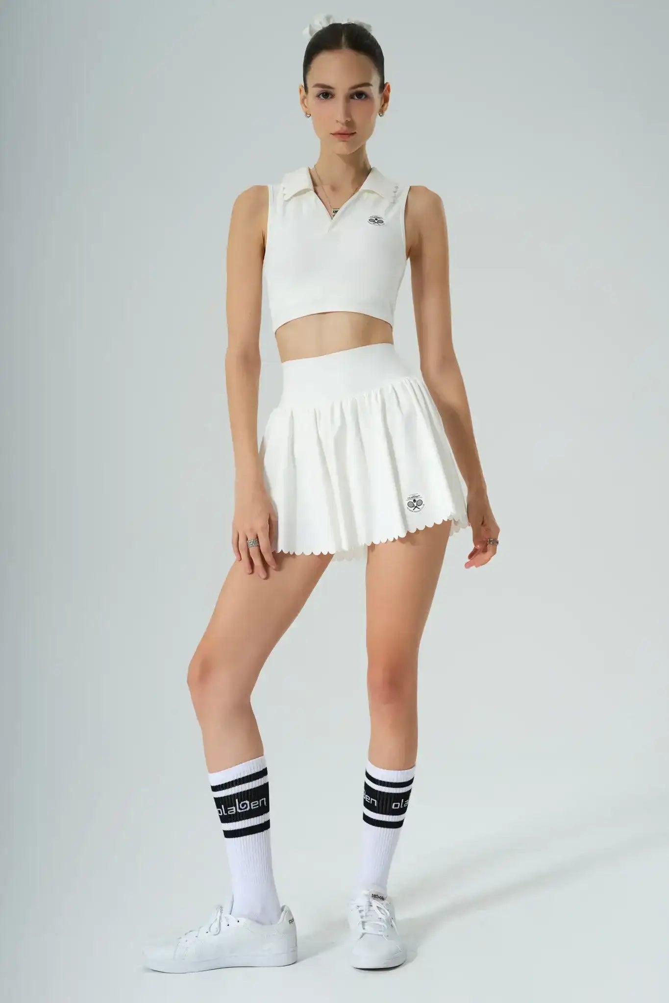 Prestige Tennis Skirt - White - Olaben
