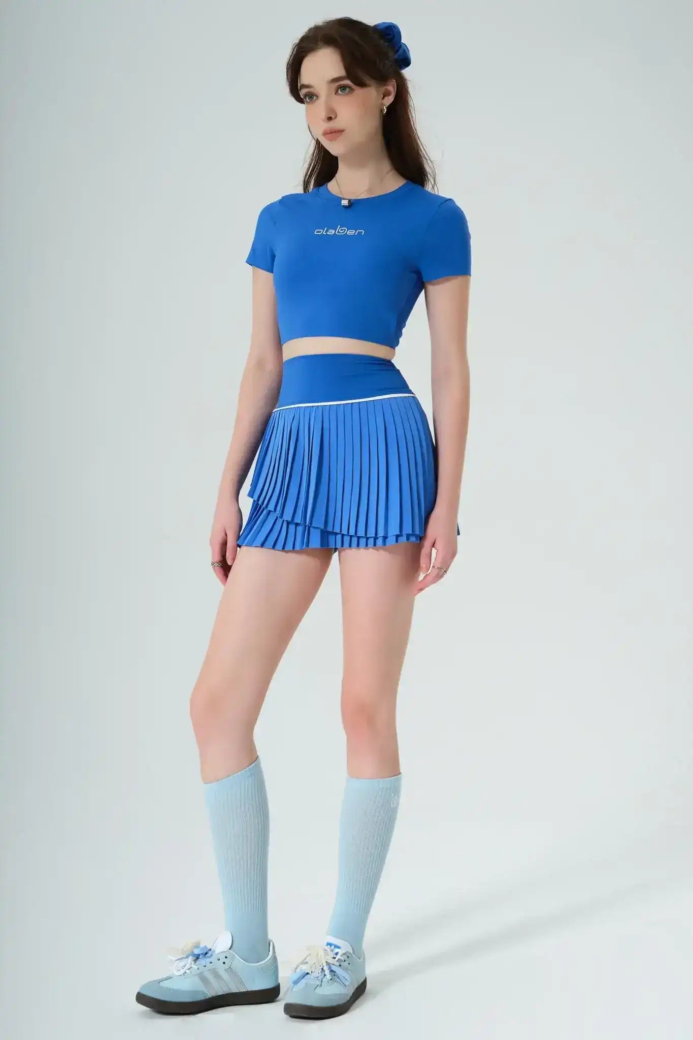 All Day Short Sleeve Crop - Ultramarine - Olaben