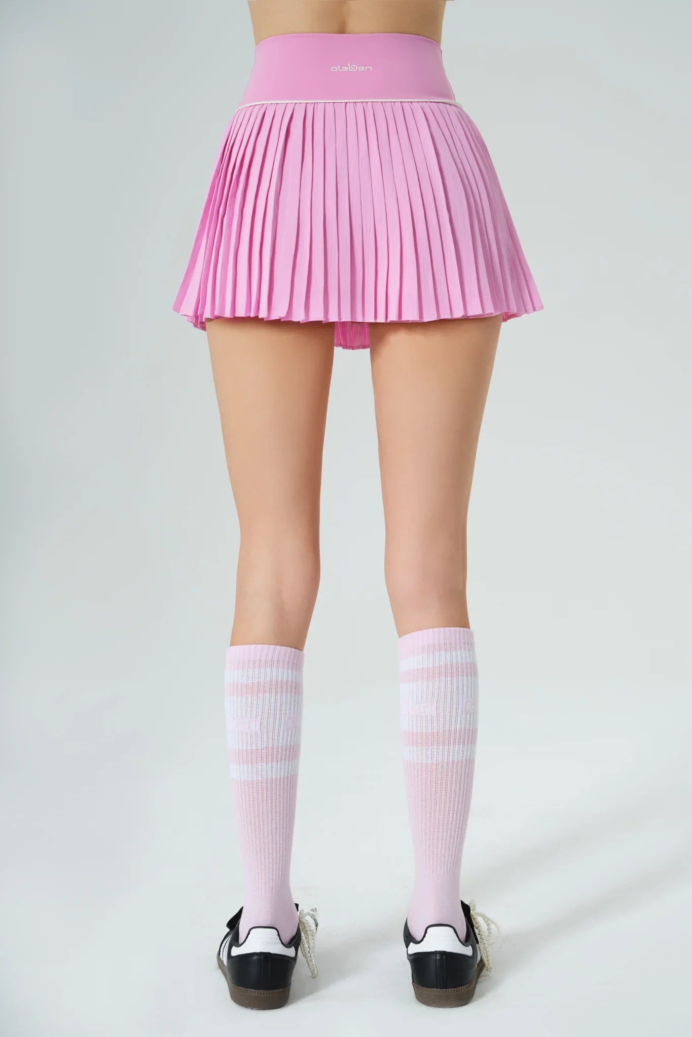Pleated A Line Skirt - Blossom - Olaben - Womens Skirt