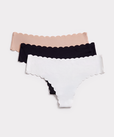Seamless Scallop Underwear - Neutrals