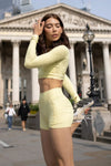 Olivia 3D Pocket Shorts - Yellow Pearl - Olaben - Womens Shorts