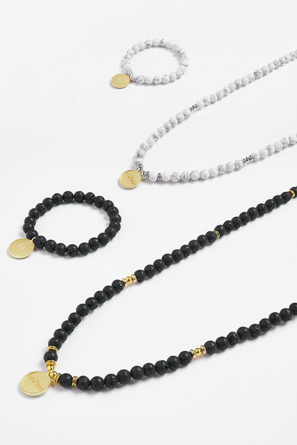 Black Turol Mala Bracelet Jewelry with Black Beads - OW-0164-UJY-BK - Image 3