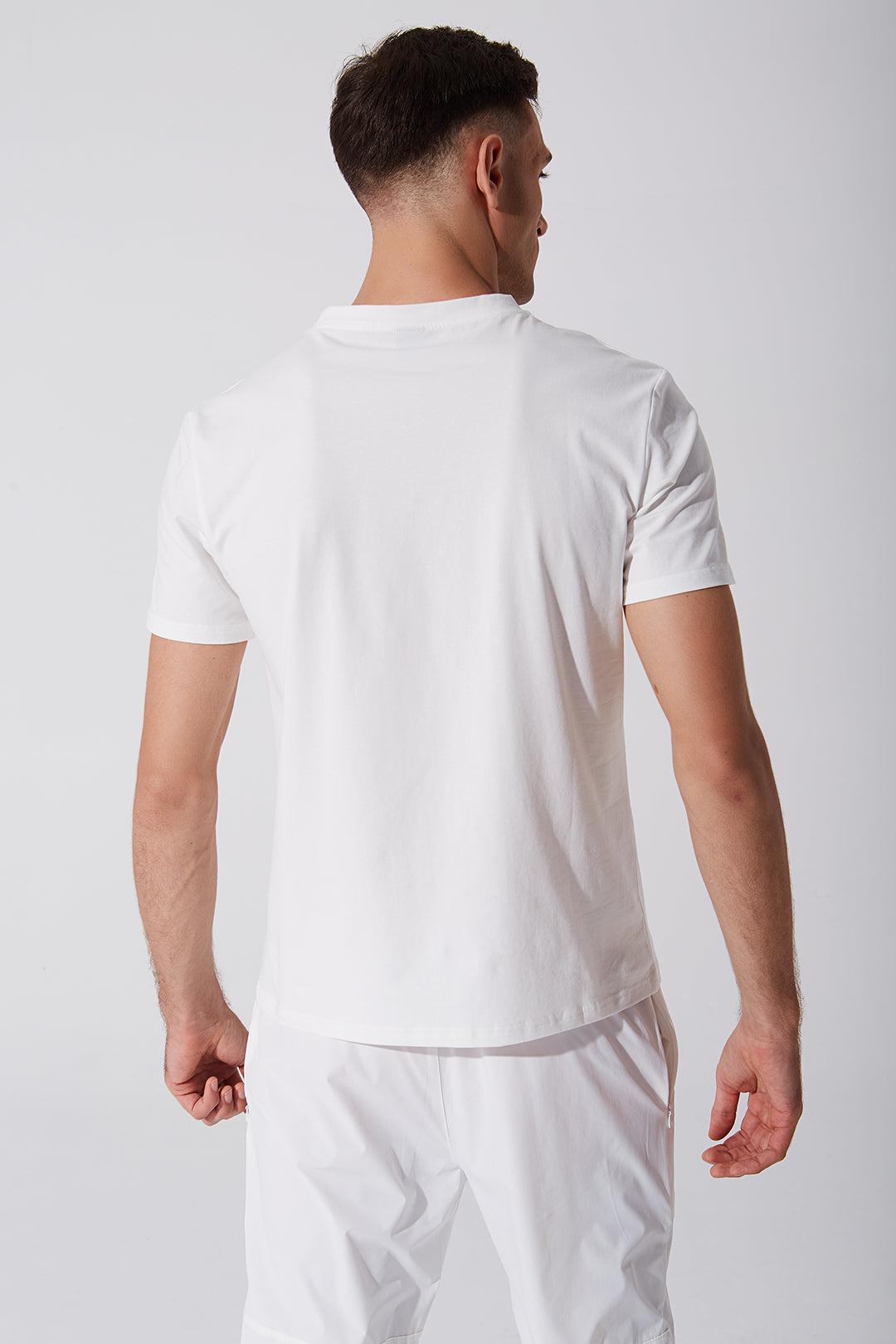 Unisex white short sleeve tee for men - OW-0176-MSS-WT - 4.jpg