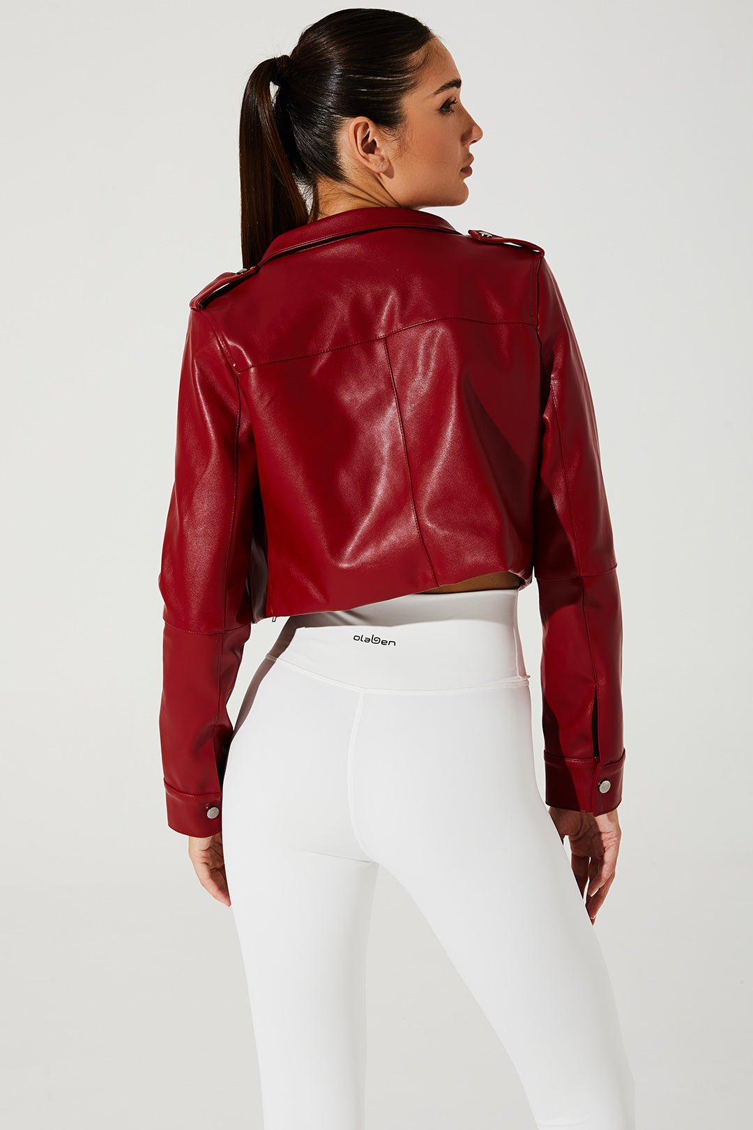 Stylish Viva Magenta Red Urban Rebel Women's Jacket - OW-0042-WJK-RD - Image 3.