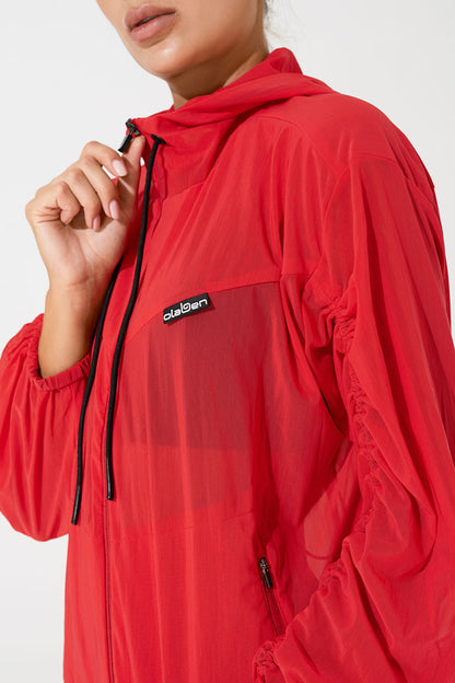 Stylish red Valencia women's jacket, perfect for any occasion, available in size 2.