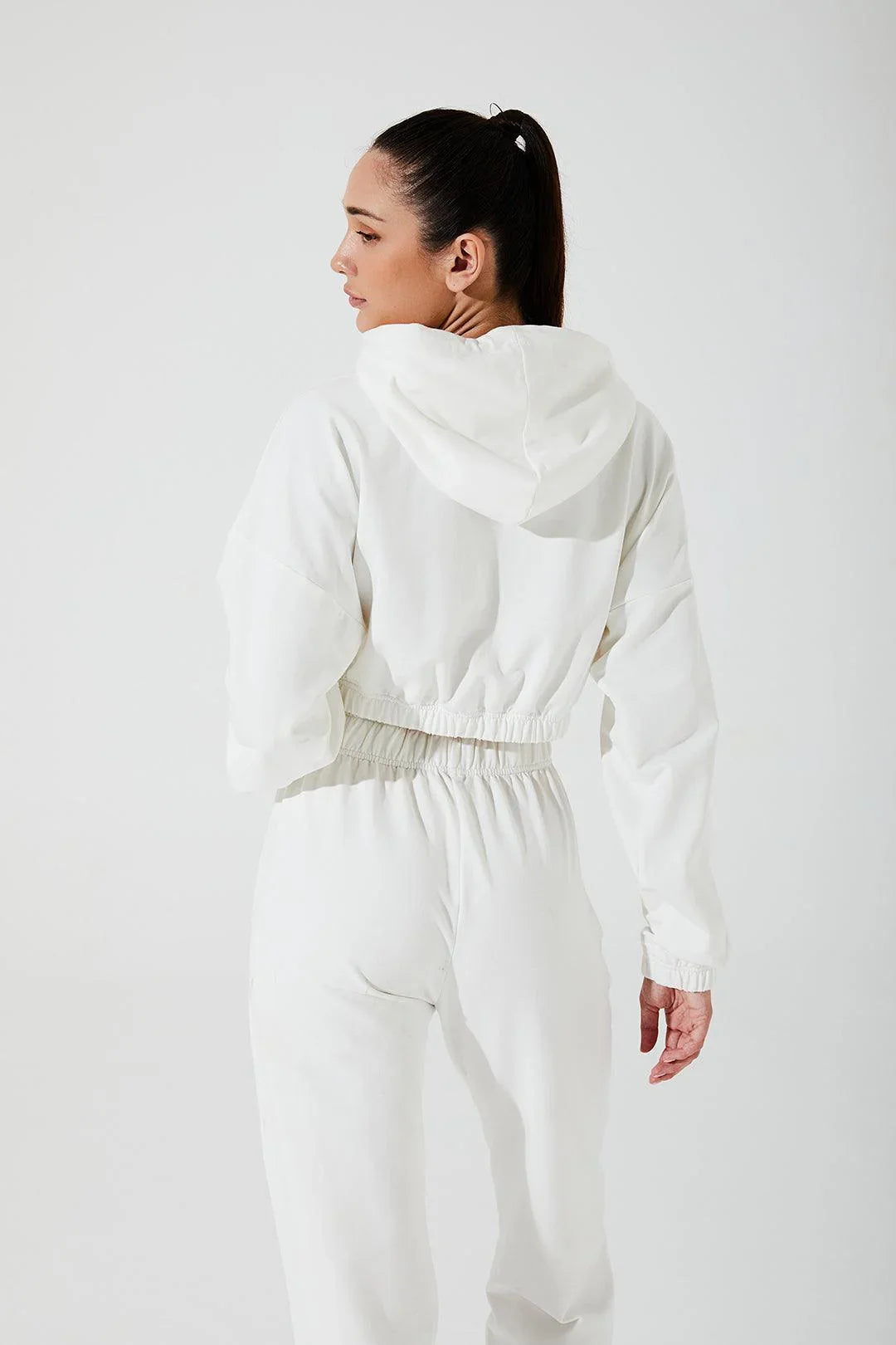 Women's Hoodie Croptop - White - Olaben - Womens Hoodie