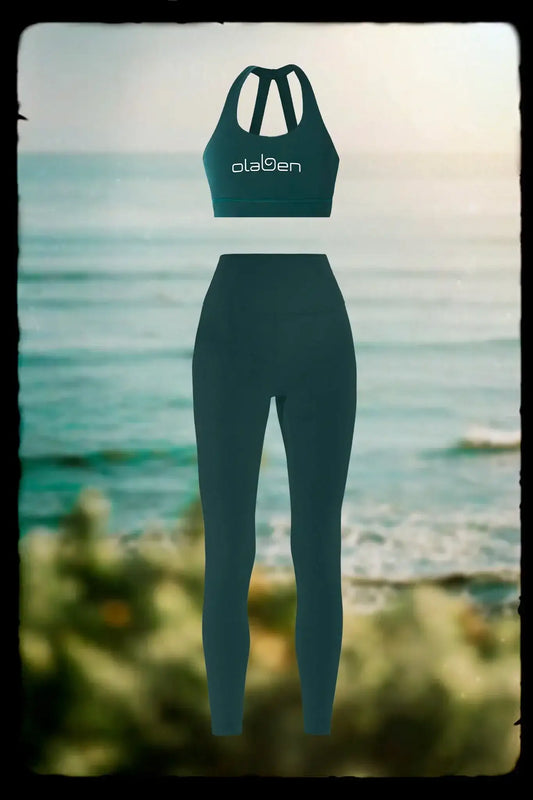 Lorelei Bra & Hana Legging - Midnight Green - Olaben