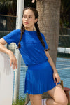 Embossed Logo T Shirt & Revy Tennis Skirt - Blue - Olaben - Bundle