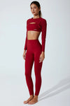 Zaps Top - Red Burgundy - Olaben - Womens Long Sleeve