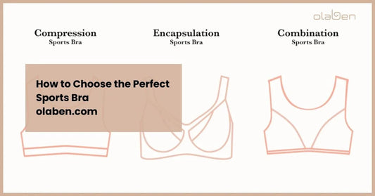 Infographic showing compression, encapsulation, and combination sports bras with outline illustrations.