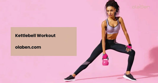 Woman in activewear doing kettlebell workout on pink background, fitness exercise pose