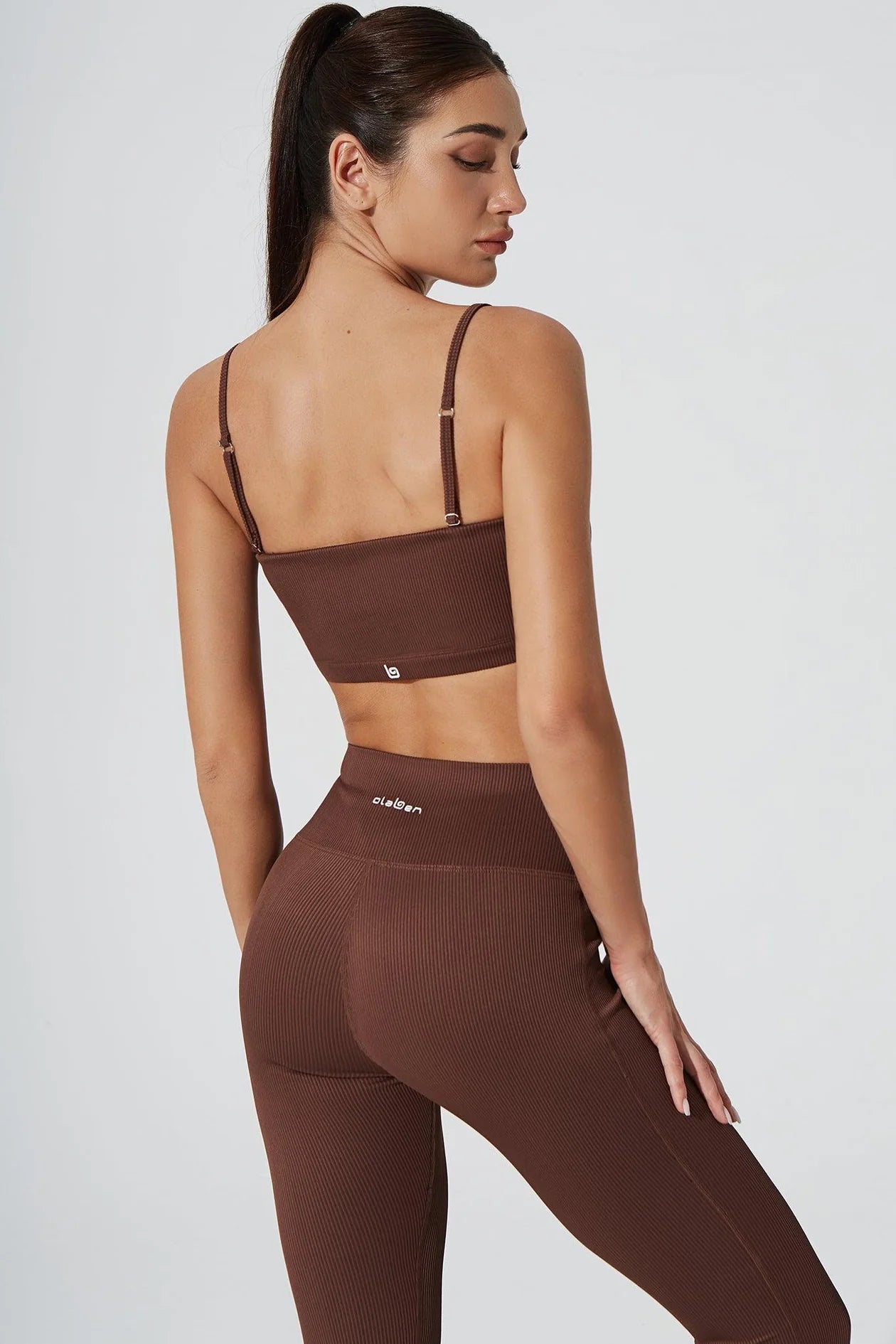 Sierra Square Neck Top & Querida High Waist R Legging - Maroon Choco