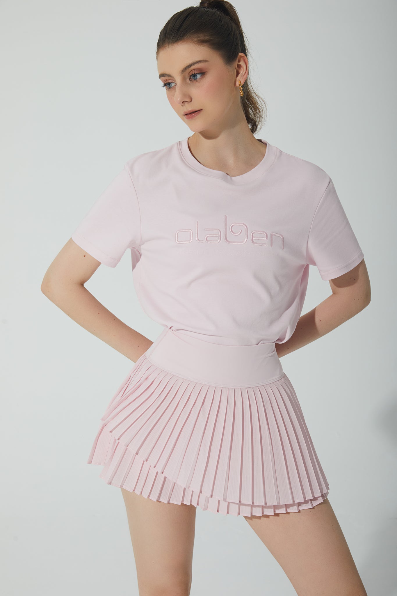 Áo Thun Logo Relaxed-Fit Màu Blush