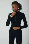 Lorraine Ribbed Jacket - Black - Olaben