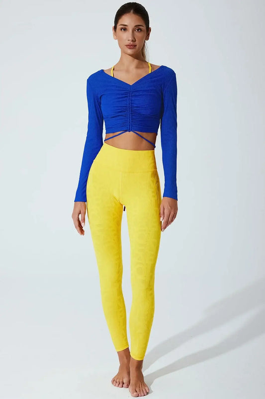 Helen Long Sleeve Drawstring - Blue - Olaben