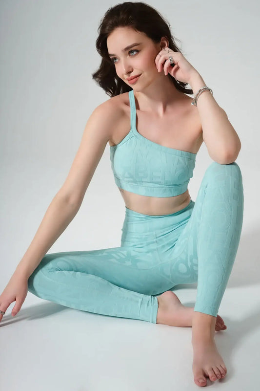 Classic Serein 3D Single Strap Shoulder Bra - Aqua Green - Olaben