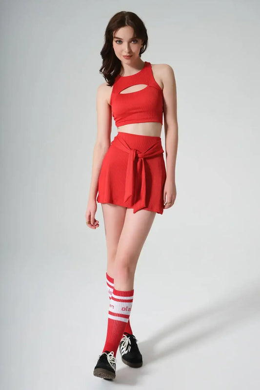 Demi Bra & Damaris Skirt - Savvy Red - Olaben