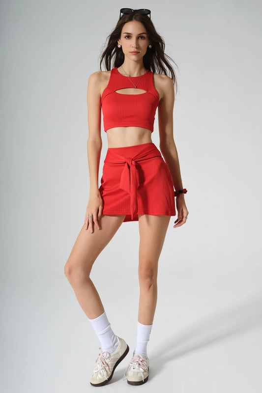 Damaris Skirt - Savvy Red - Olaben - Womens Skirt