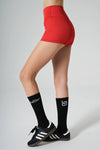 Esmeray High Waist Ribbed Short - Savvy Red - Olaben - Womens Shorts