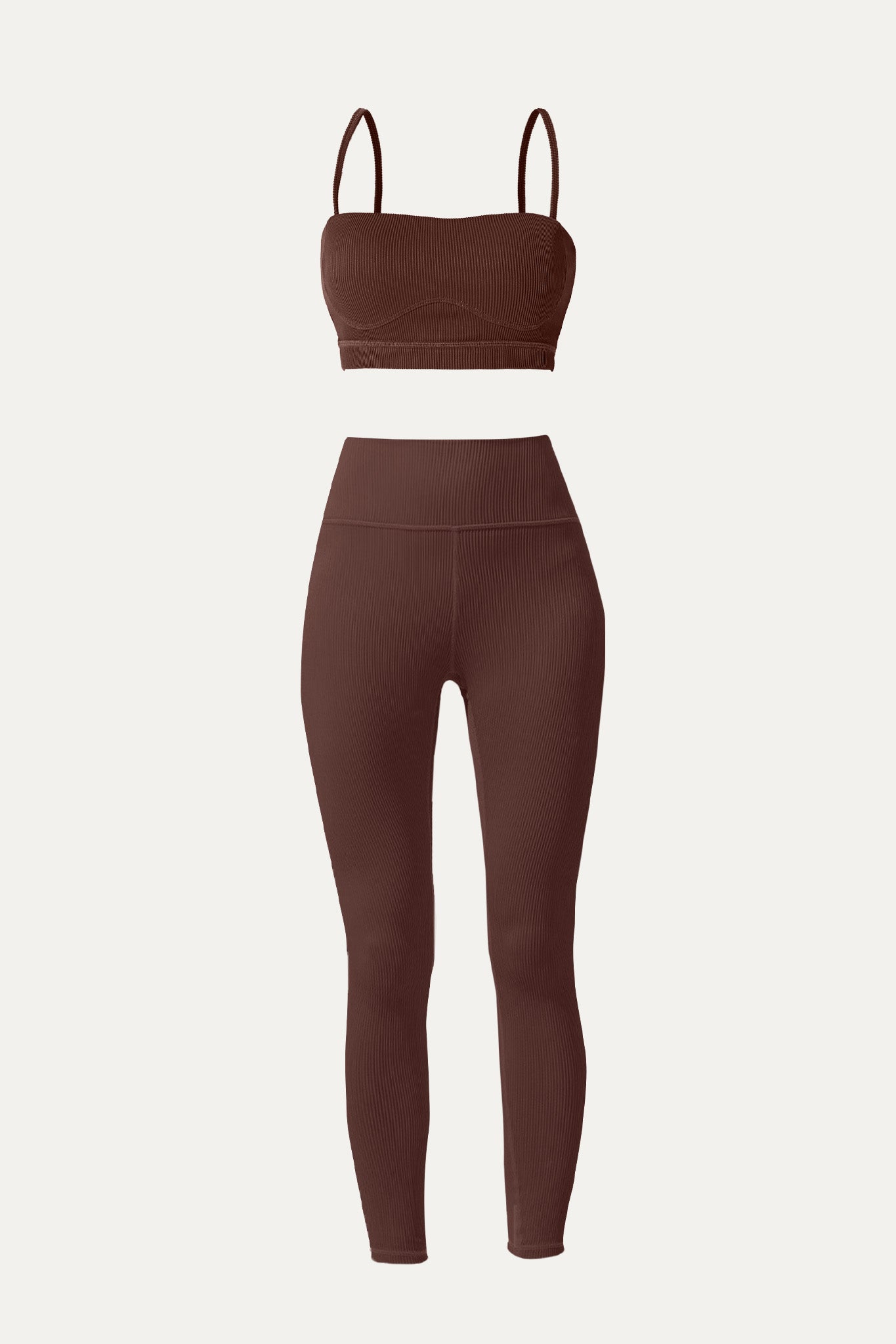 Sierra Square Neck Top & Querida High Waist R Legging - Maroon Choco