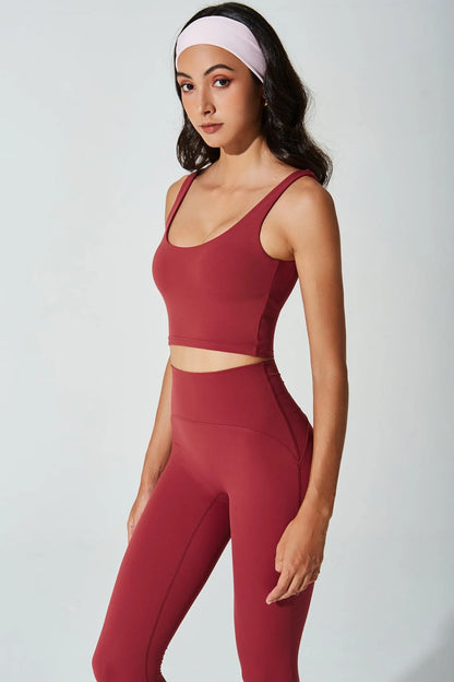 Taylor Cropped Tank & Hana Legging - Winery