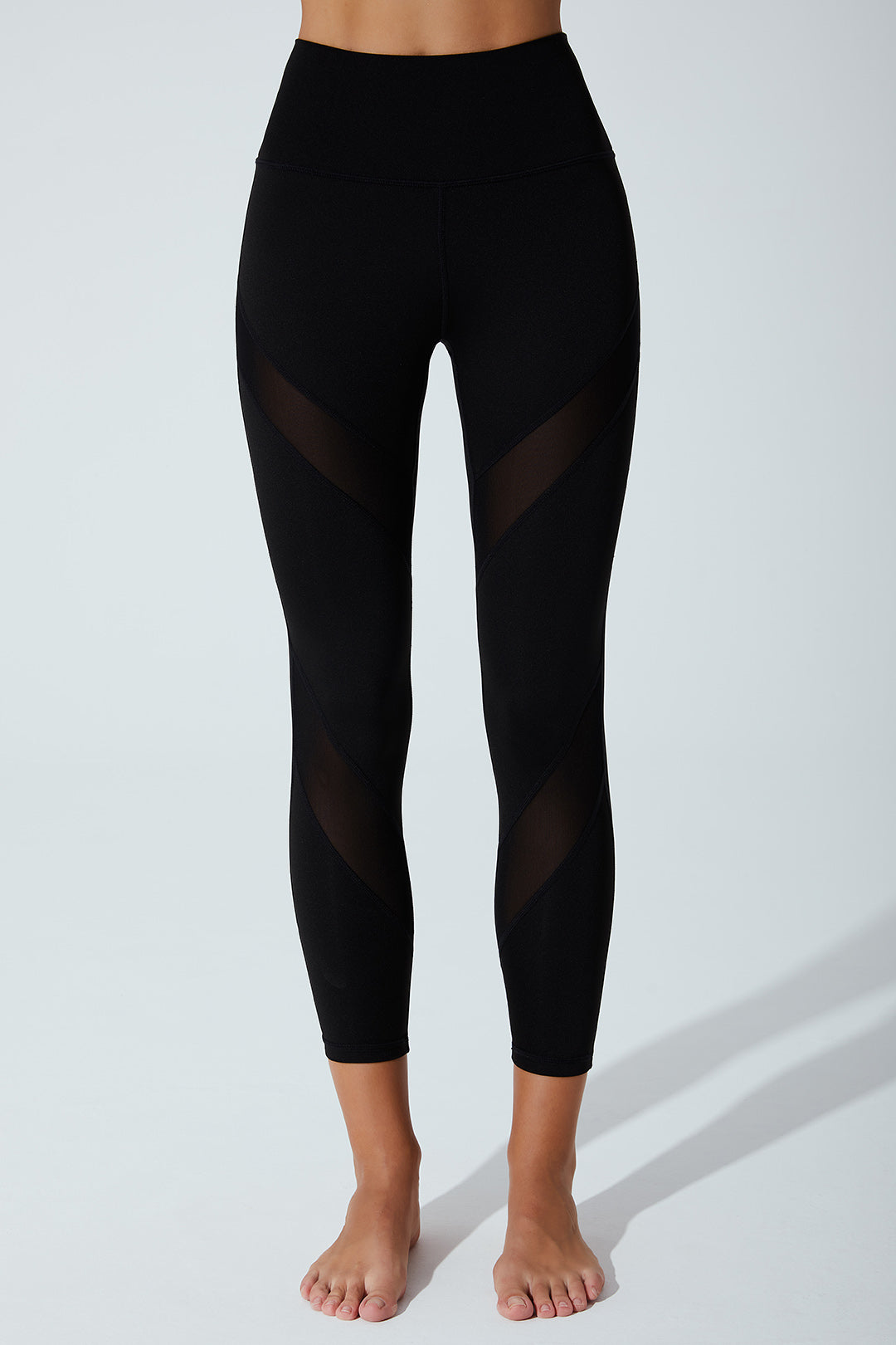 Black women's leggings with Luziana Bmesh design, perfect for a stylish and comfortable look.
