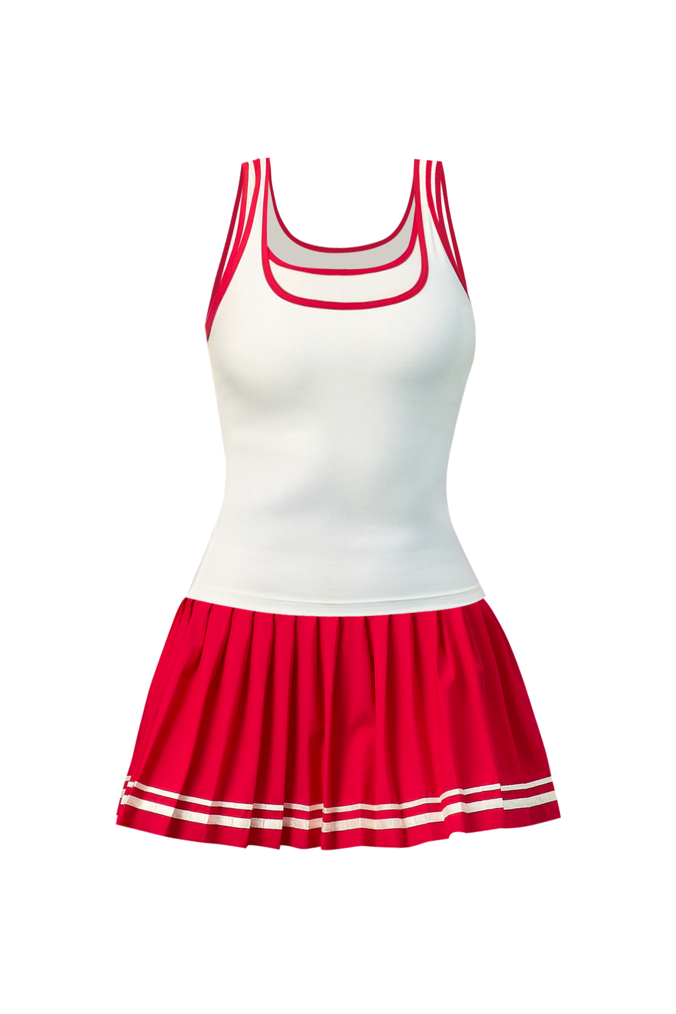 AeroMesh Tank & Champion Pleated Skirt - Redwood