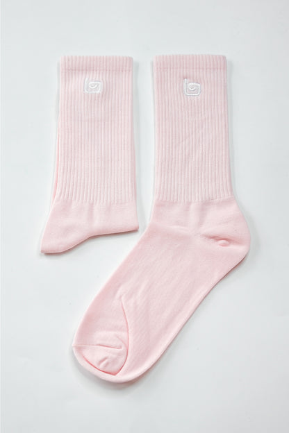 Comfort Crew Socks - Baby Pink