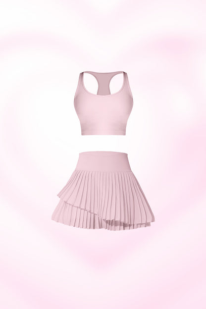 Elay Tank & Christina Pleated Skirt - Blush