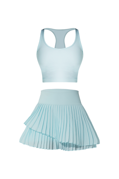 Elay Tank & Christina Pleated Skirt - Sky