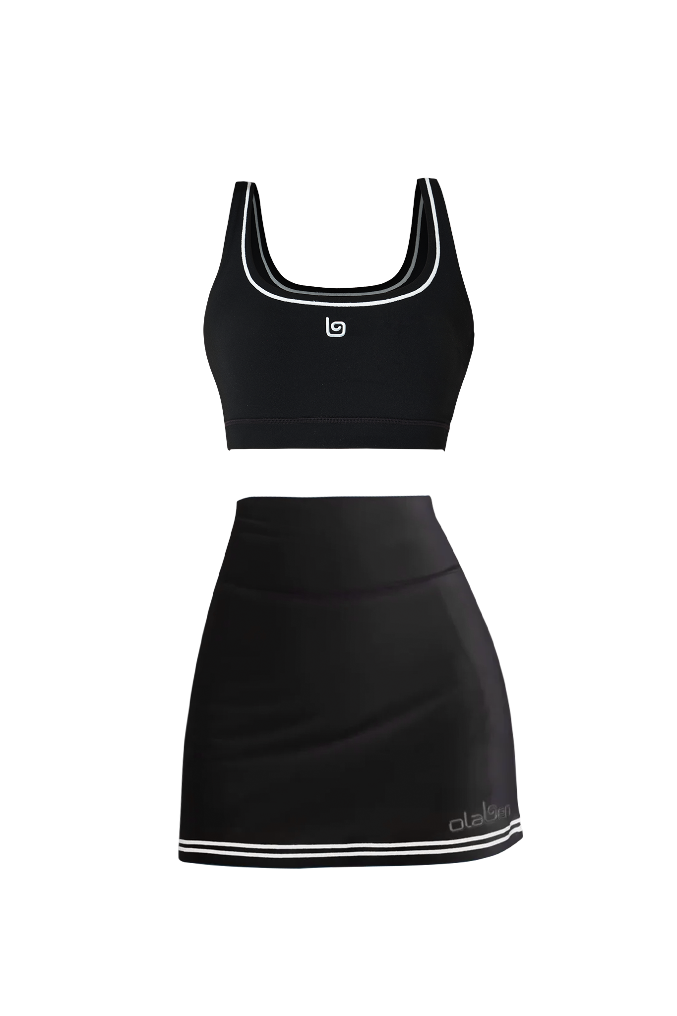 Electric Bra & Electric A line Skirt - Black