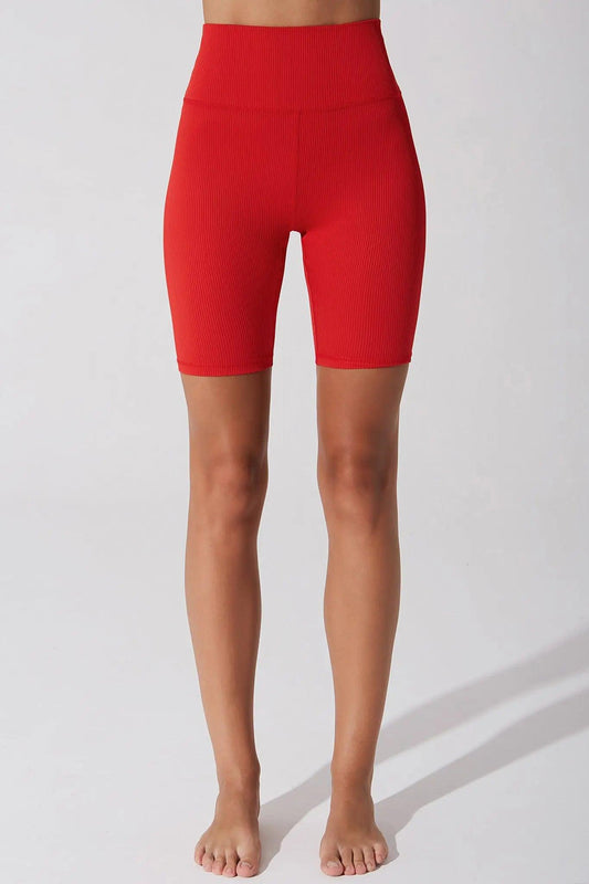 Elite Ribbed Bikershort - Savvy Red - Olaben - Womens Shorts