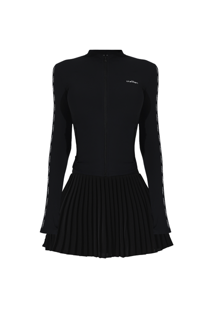 Emelie Define Jacket & Elite Pleated Skirt - Black
