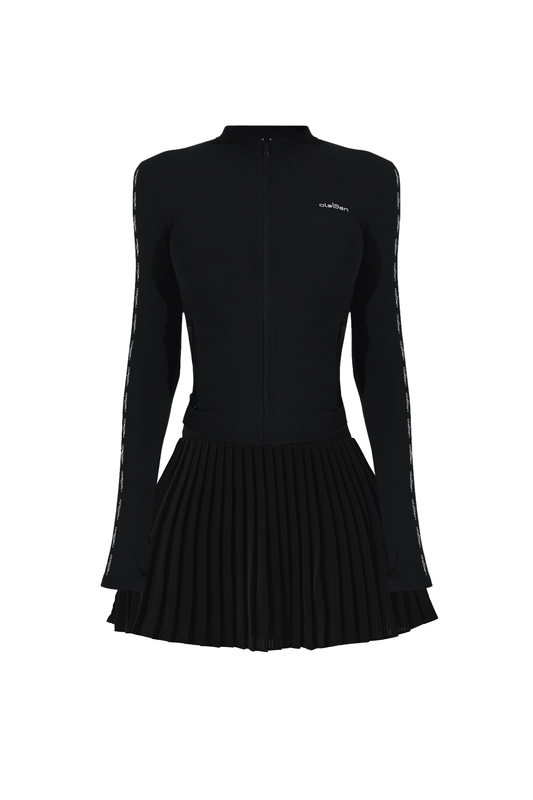 Emelie Define Jacket & Elite Pleated Skirt - Black