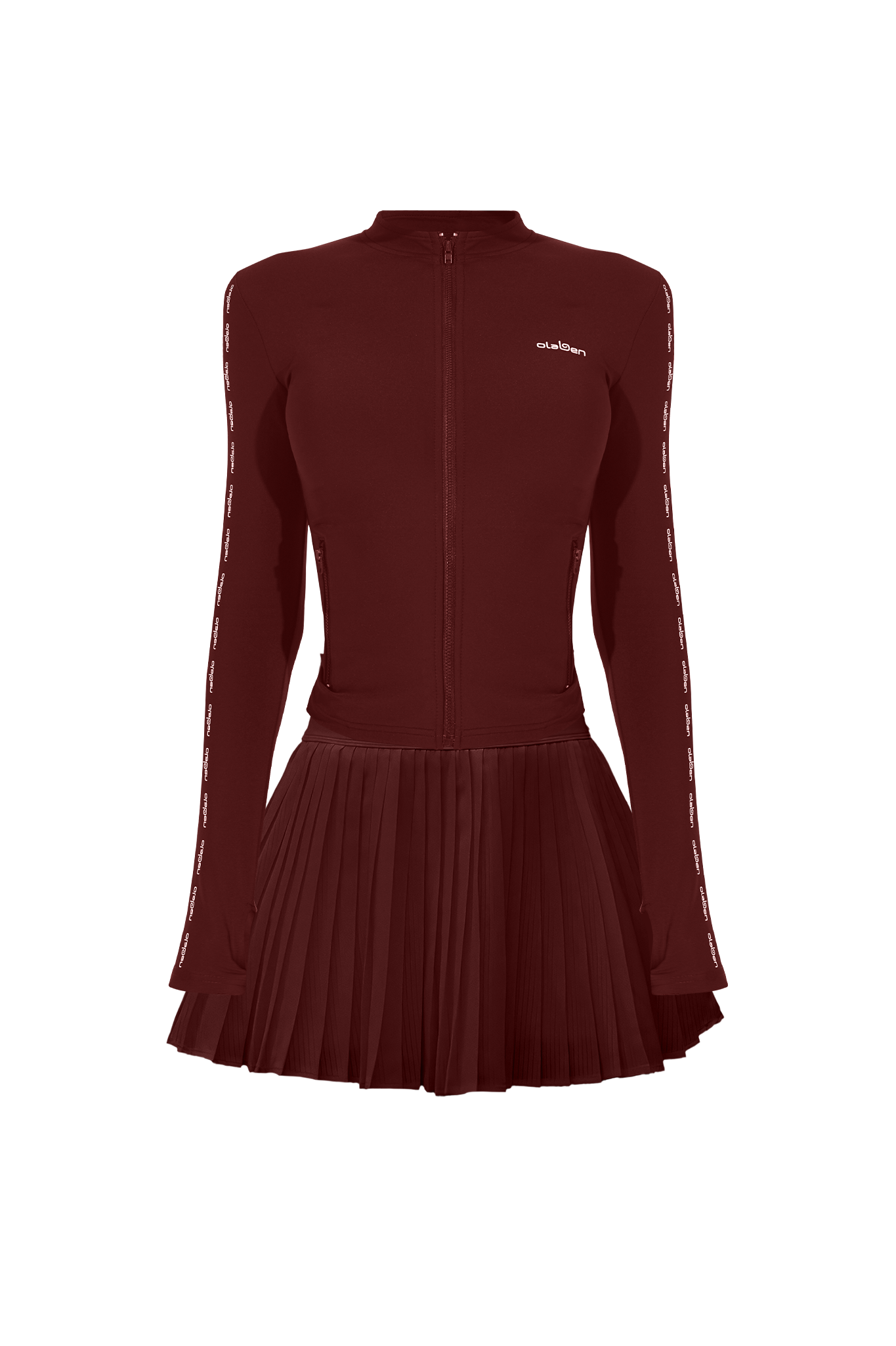Emelie Define Jacket & Birgit Pleated Skirt - Dark Fire