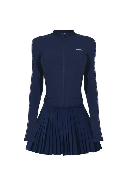 Emelie Define Jacket & Birgit Pleated Skirt - Navy - Olaben