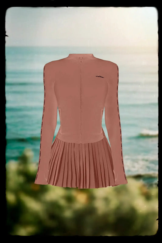 Emelie Define Jacket & Birgit Pleated Skirt - Ash Rose - Olaben